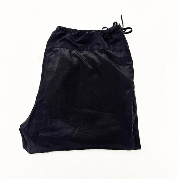 Hatch Black Pleated Detail Side String Pant Skinny Style Size Large - Picture 1 of 8